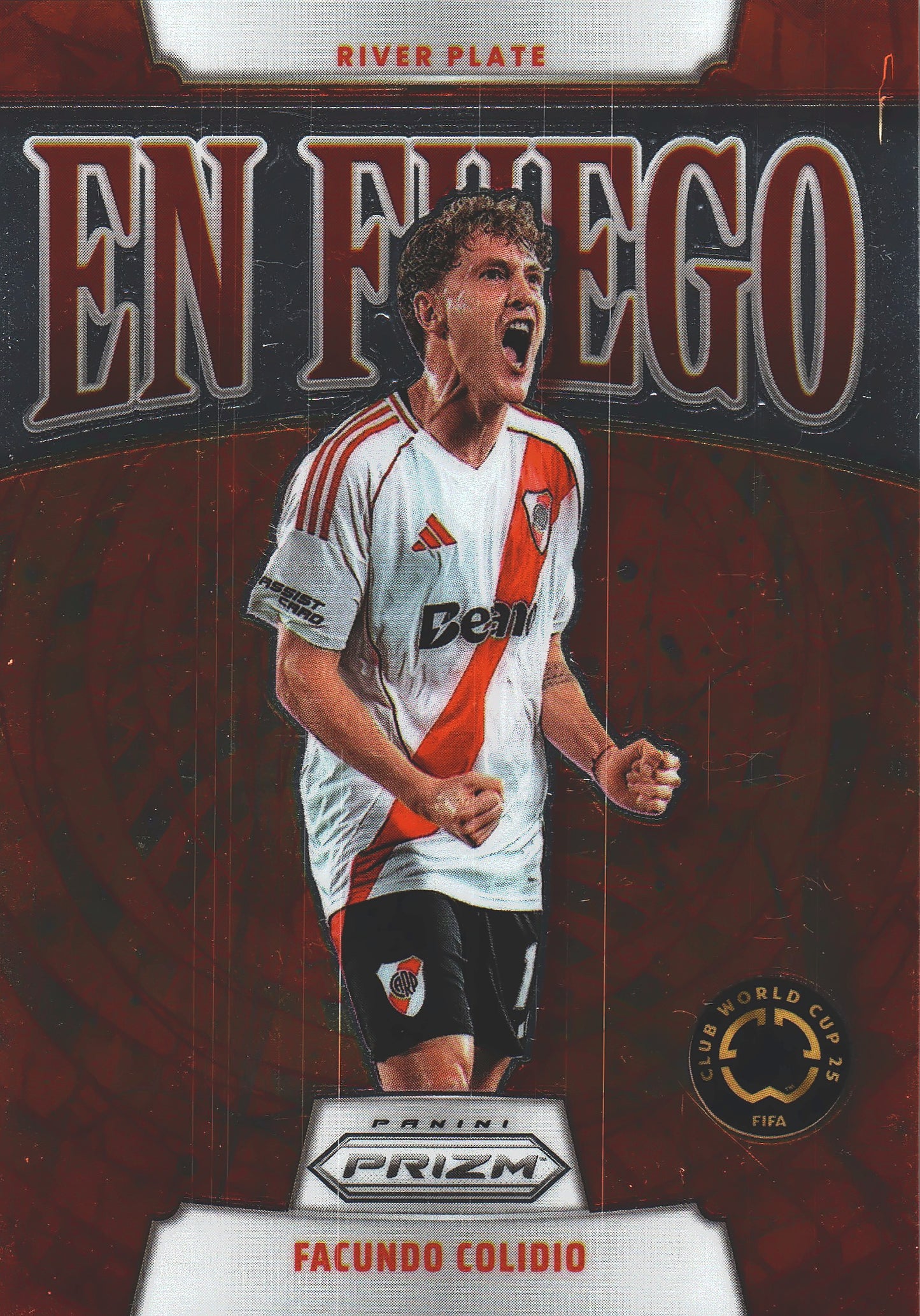 2025 Panini Prizm Club World Cup En Fuego Facundo Colidio #26 River Plate