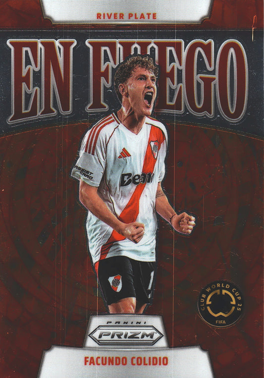 2025 Panini Prizm Club World Cup En Fuego Facundo Colidio #26 River Plate