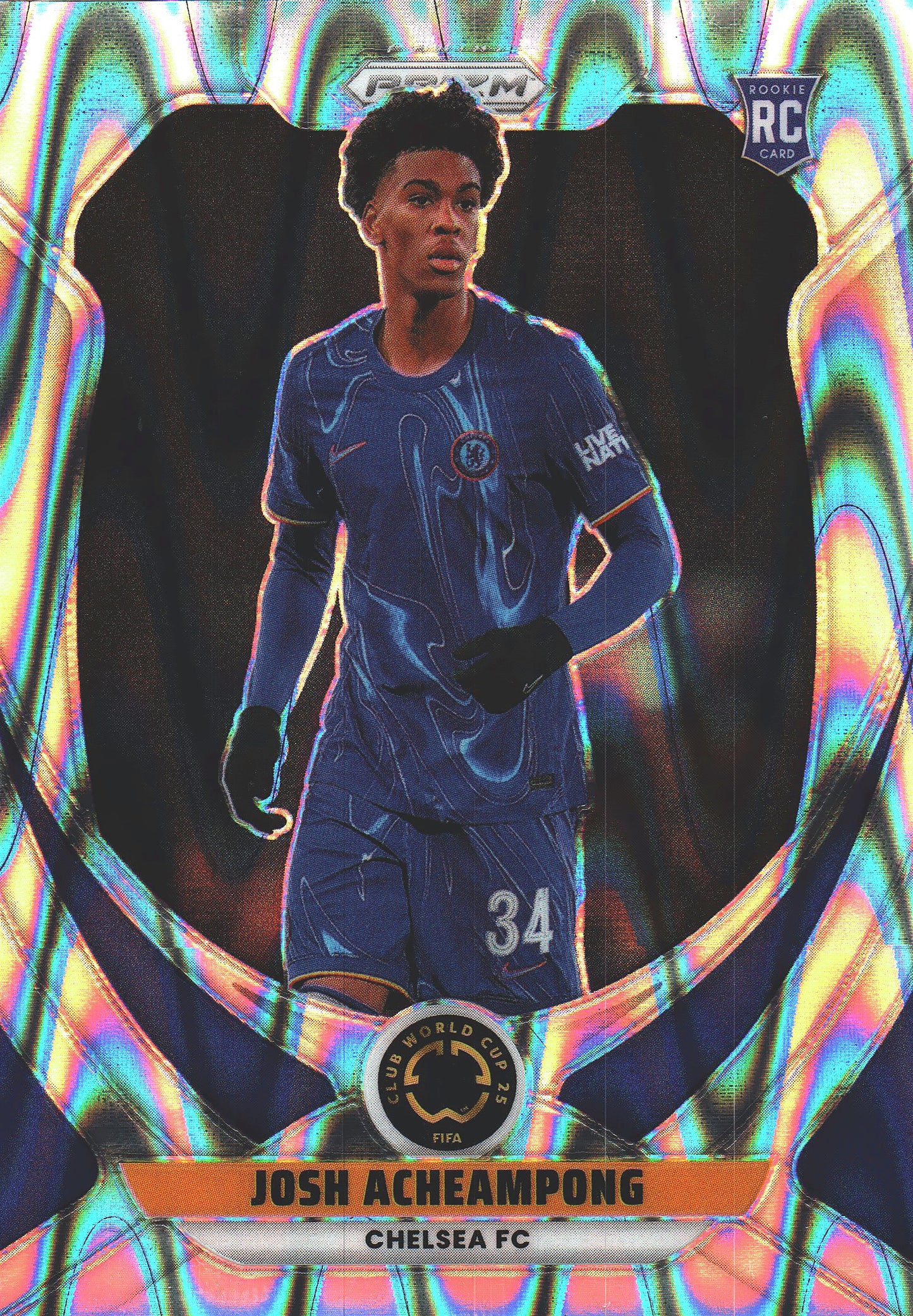 2025 Panini Prizm Club World Cup Seismic Josh Acheampong RC #73 Chelsea FC