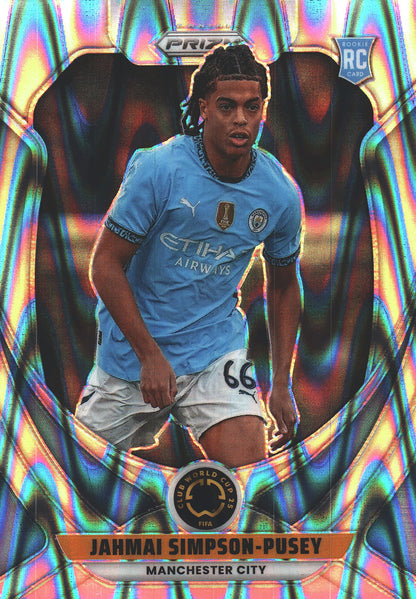 2025 Panini Prizm Club World Cup Seismic Jahmai Simpson-Pusey #137 Manchester City