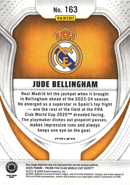 2025 Panini Prizm Club World Cup Seismic Jude Bellingham #163 Real Madrid CF
