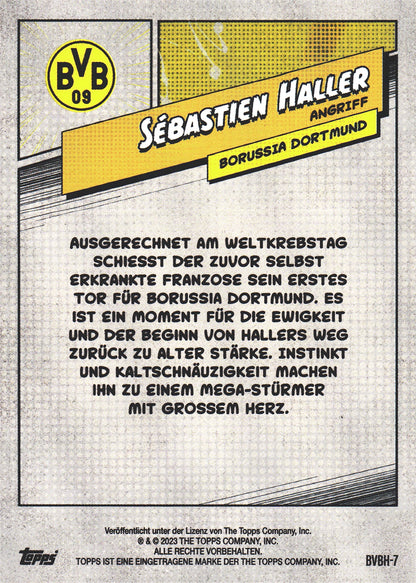 2023 Topps Dortmund Fan Set Heroes Electro Sebastien Haller #BVBH-7 Borussia Dortmund