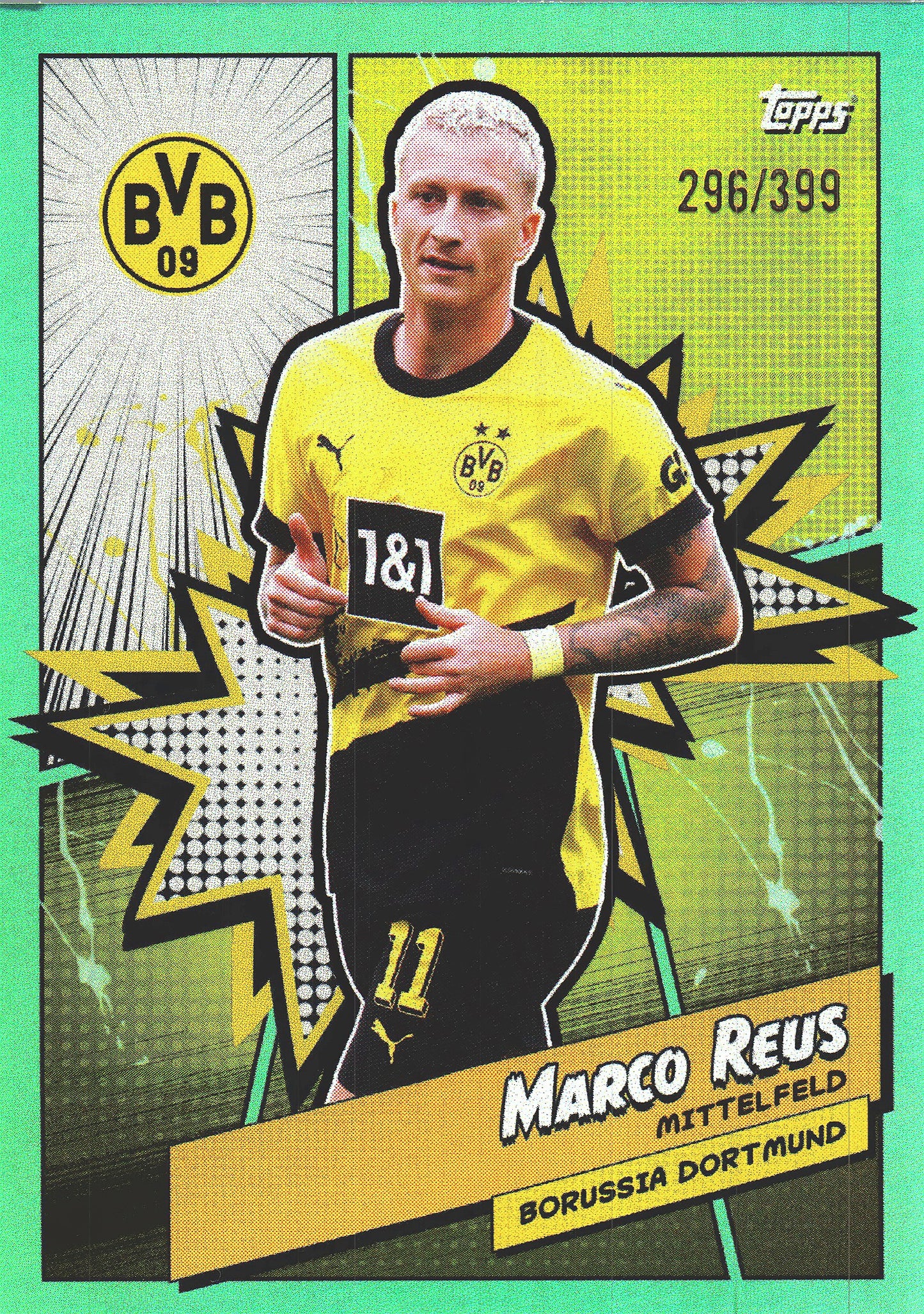 2023 Topps Dortmund Fan Set Heroes Aqua /399 Marco Reus #BVBH-12 Borussia Dortmund