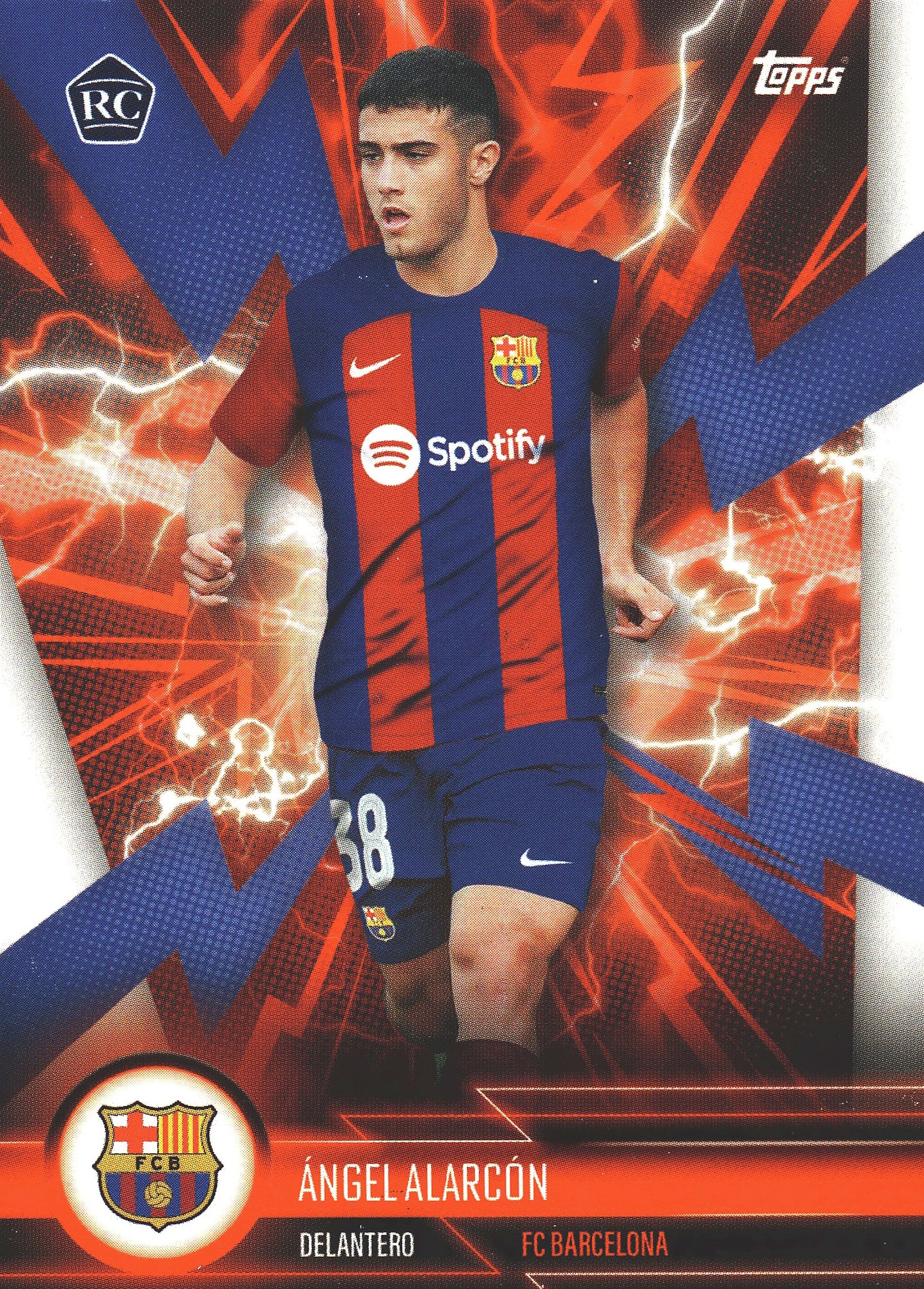 2023 Topps FC Barcelona Fan Set Super Electric Angel Alarcon #BARE-1 FC Barcelona