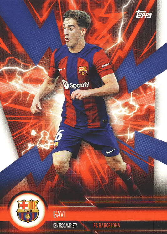 2023 Topps FC Barcelona Fan Set Super Electric Gavi #BARE-2 FC Barcelona