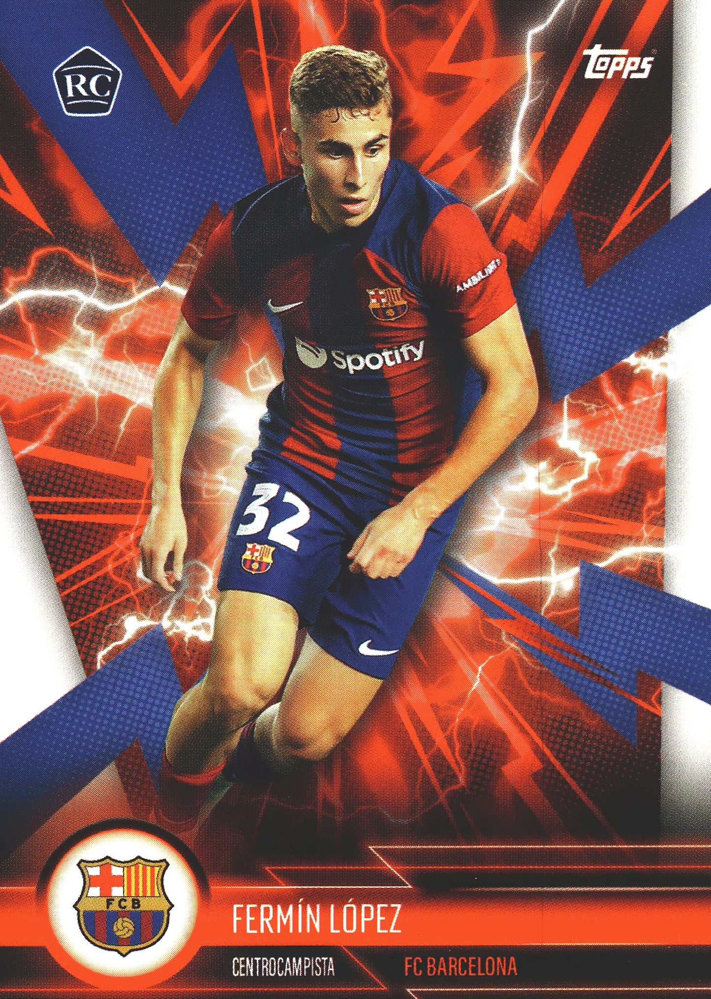 2023 Topps FC Barcelona Fan Set Super Electric Fermin Lopez #BARE-5 FC Barcelona