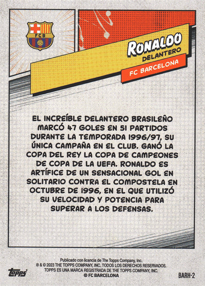 2023 Topps FC Barcelona Fan Set Heroes Ronaldo #BARH-2 FC Barcelona