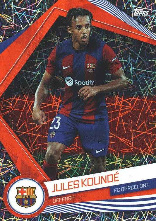 2023 Topps FC Barcelona Fan Set Electric Jules Kounde #BAR-4 FC Barcelona