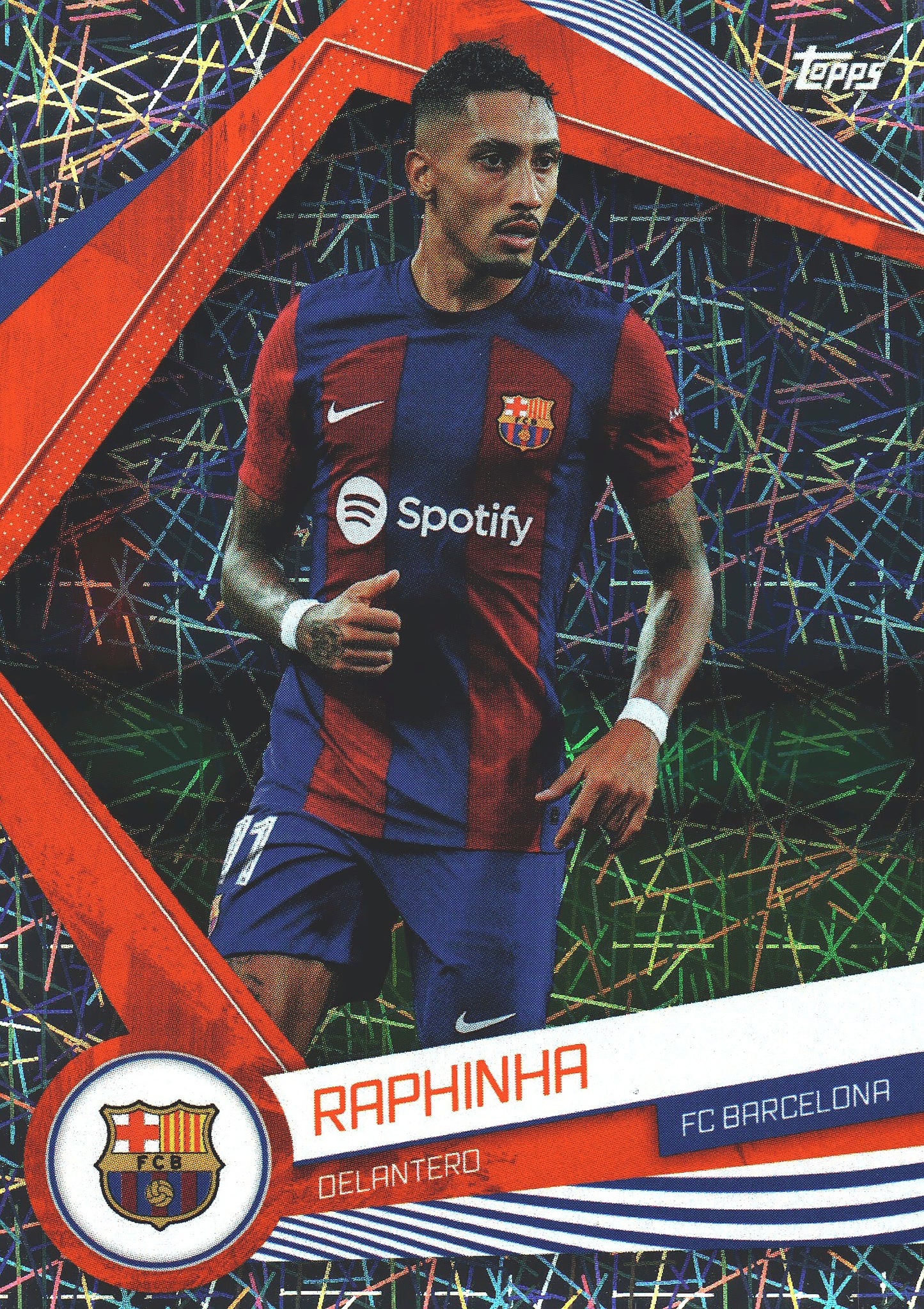 2023 Topps FC Barcelona Fan Set Electric Raphinha #BAR-15 FC Barcelona