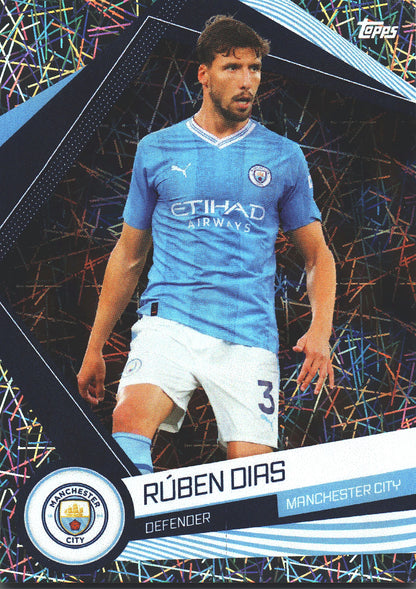 2023 Topps FC Man City Fan Set Electric Ruben Dias #MAN-3 Manchester City