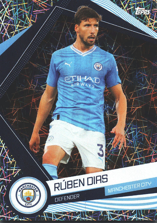 2023 Topps FC Man City Fan Set Electric Ruben Dias #MAN-3 Manchester City