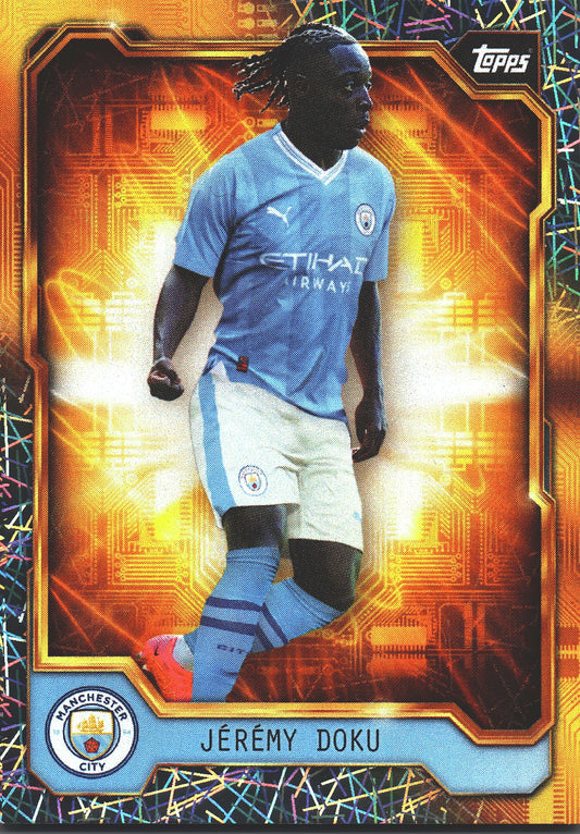 2023 Topps FC Man City Fan Set Golden Electric Jeremy Doku #MANG-1 Manchester City