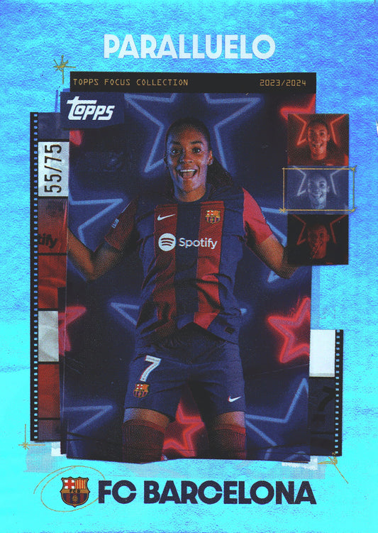 2023 Topps Focus Blue /75 Salma Paralluelo #40 FC Barcelona