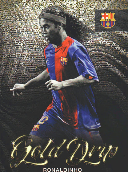 2022 Topps FC Barcelona Team Set Gold Rip Ronaldinho #49 FC Barcelona