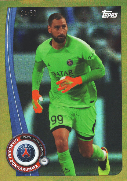 2022 Topps PSG Fan Set Gold /50 Gianluigi Donnarumma #PA-1 Paris Saint-Germain