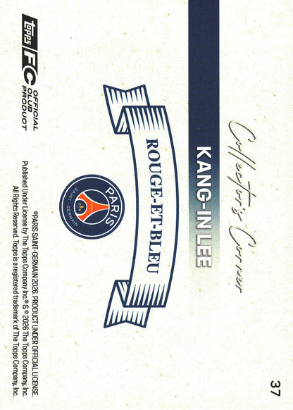2025 Topps PSG Team Set Green Icy /99 Kang-in Lee CC #37 Paris Saint-Germain