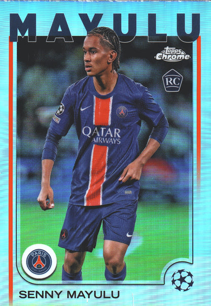 2024 Topps Chrome UCC Refractor Senny Mayulu RC #173 Paris Saint-Germain
