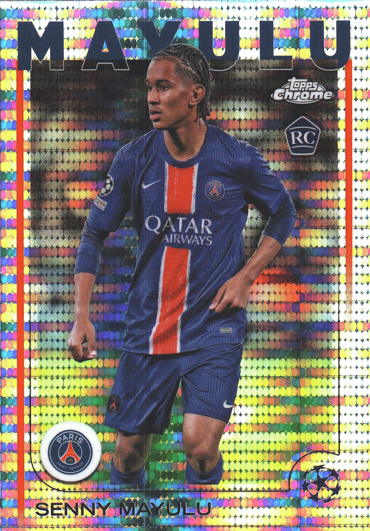 2024 Topps Chrome UCC Pulsar Senny Mayulu RC #173 Paris Saint-Germain