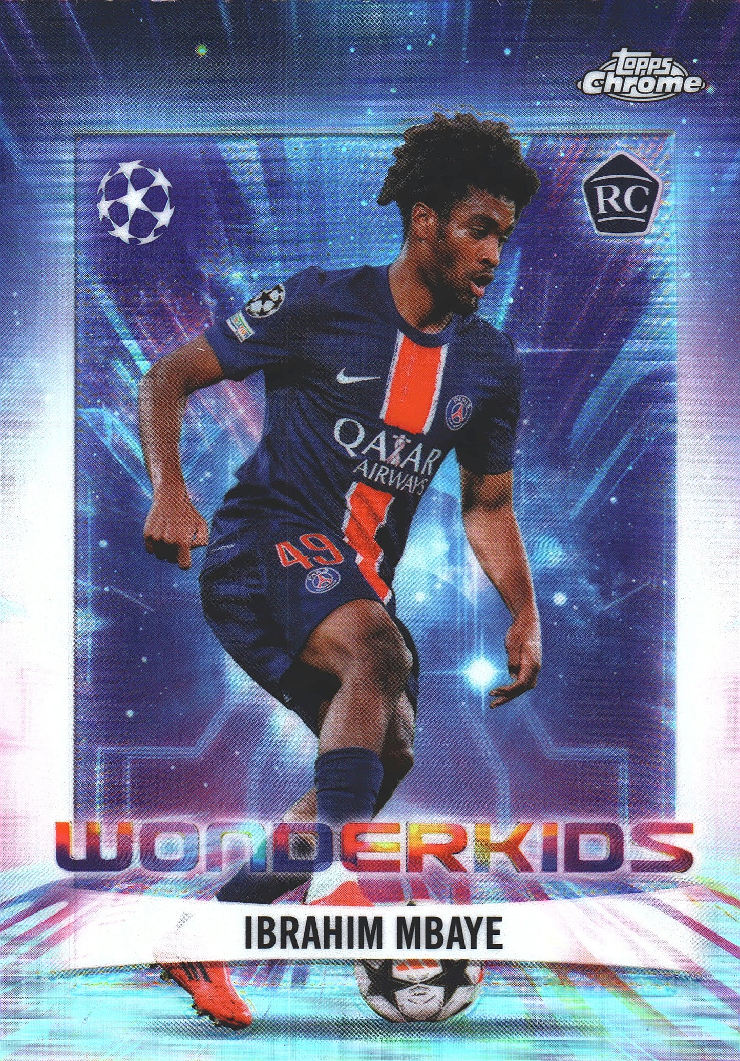 2024 Topps Chrome UCC Wonderkids Ibrahim Mbaye #WK-4 Paris Saint-Germain