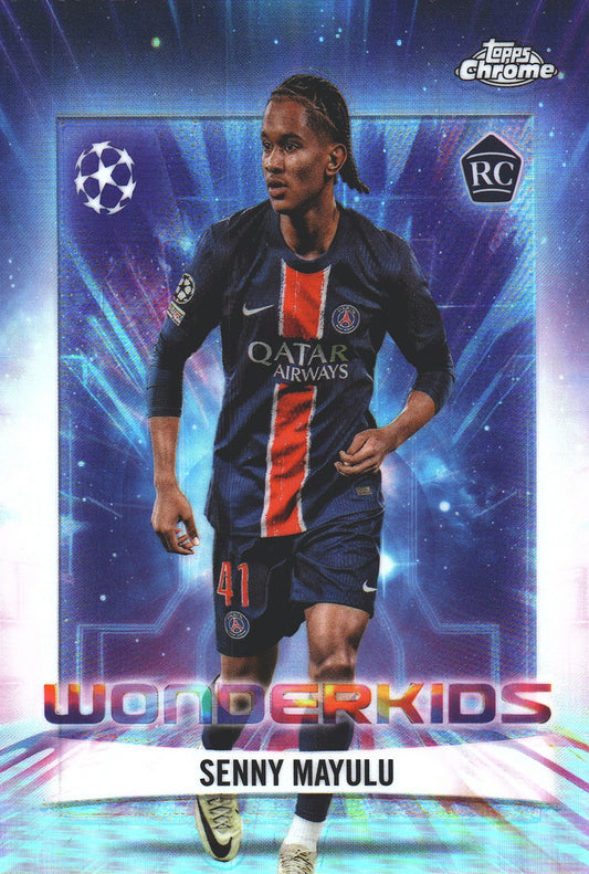 2024 Topps Chrome UCC Wonderkids Senny Mayulu #WK-15 Paris Saint-Germain