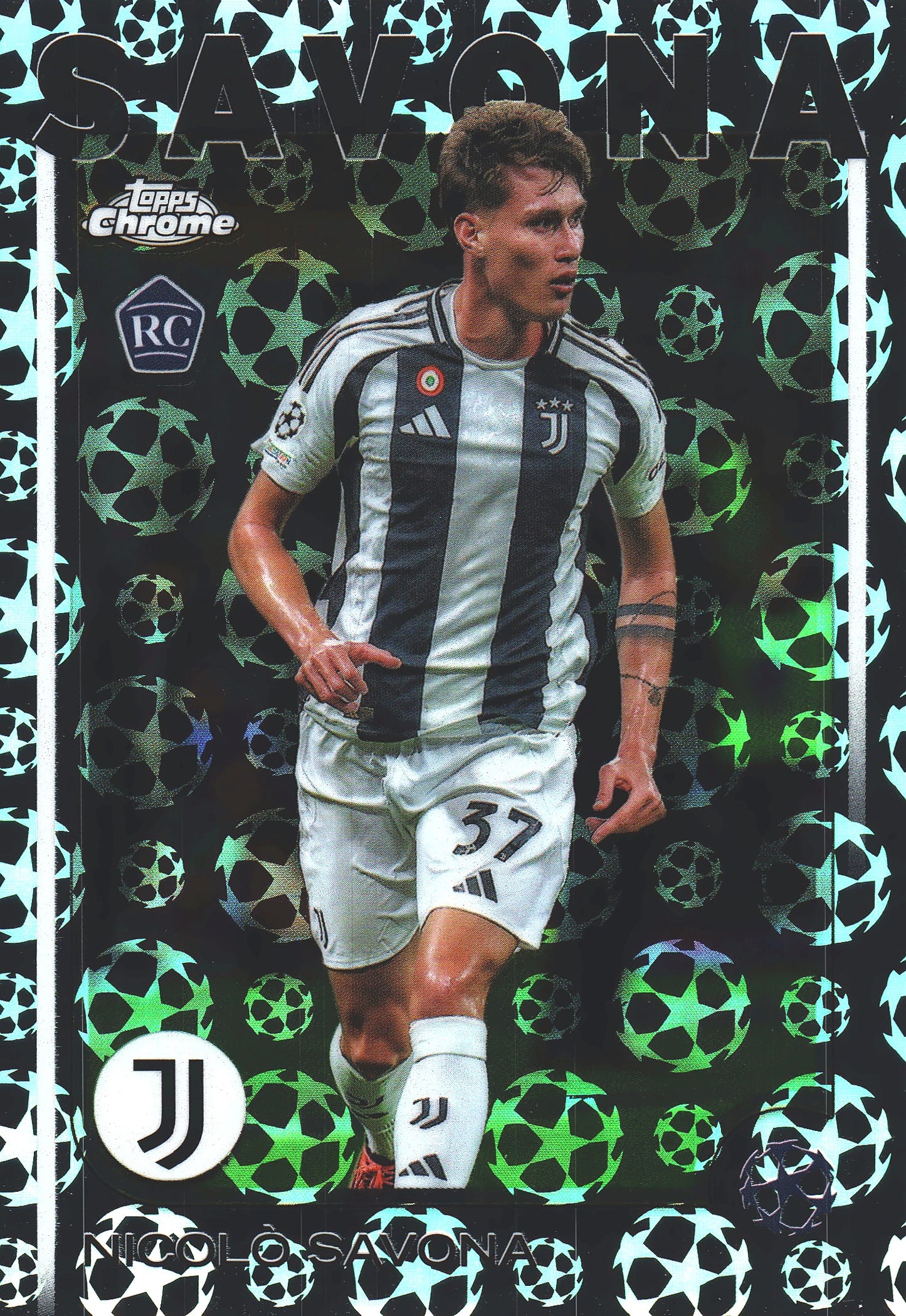 2024 Topps Chrome UCC Logofractor Nicolo Savona RC #46 Juventus