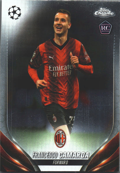 2023 Topps Chrome UCC Francesco Camarda RC #68 A.C. Milan