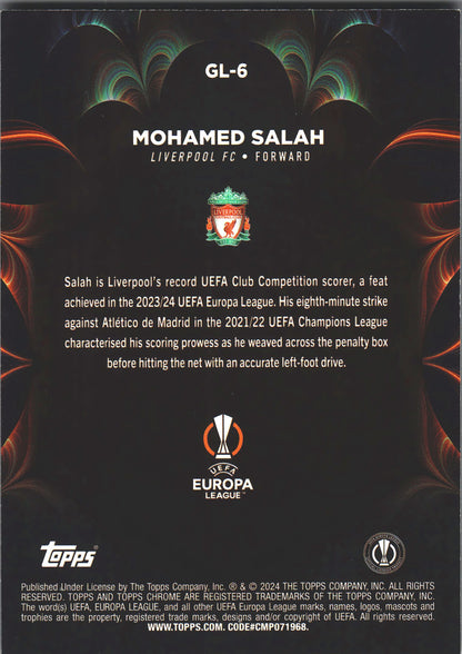 2023 Topps Chrome UCC Golazo Mohamed Salah #GL-6 Liverpool
