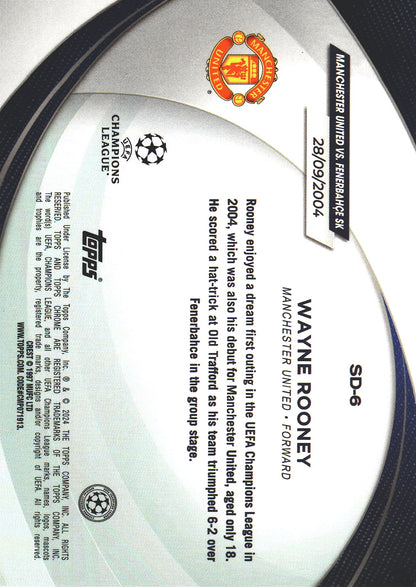 2023 Topps Chrome UCC Starball Debut Wayne Rooney #SD-6 Manchester United