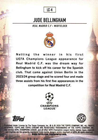 2023 Topps Chrome UCC London Calling Jude Bellingham #LC-4 Real Madrid CF