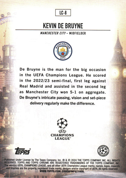 2023 Topps Chrome UCC London Calling Kevin De Bruyne #LC-8 Manchester City