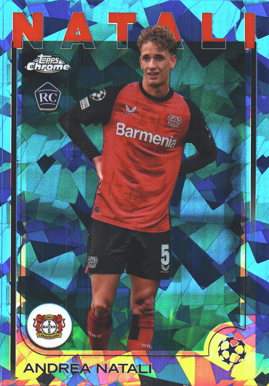 2024 Topps Chrome Sapphire UCC Andrea Natali RC #128 Bayer 04 Leverkusen
