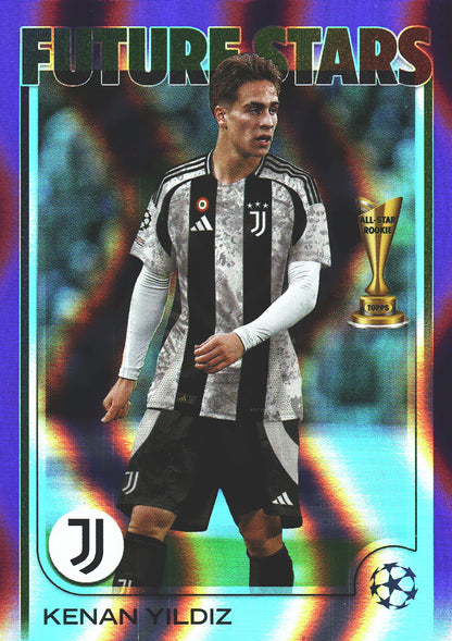2024 Topps UCC Flagship Purple Flowfractor Kenan Yildiz #59 Juventus