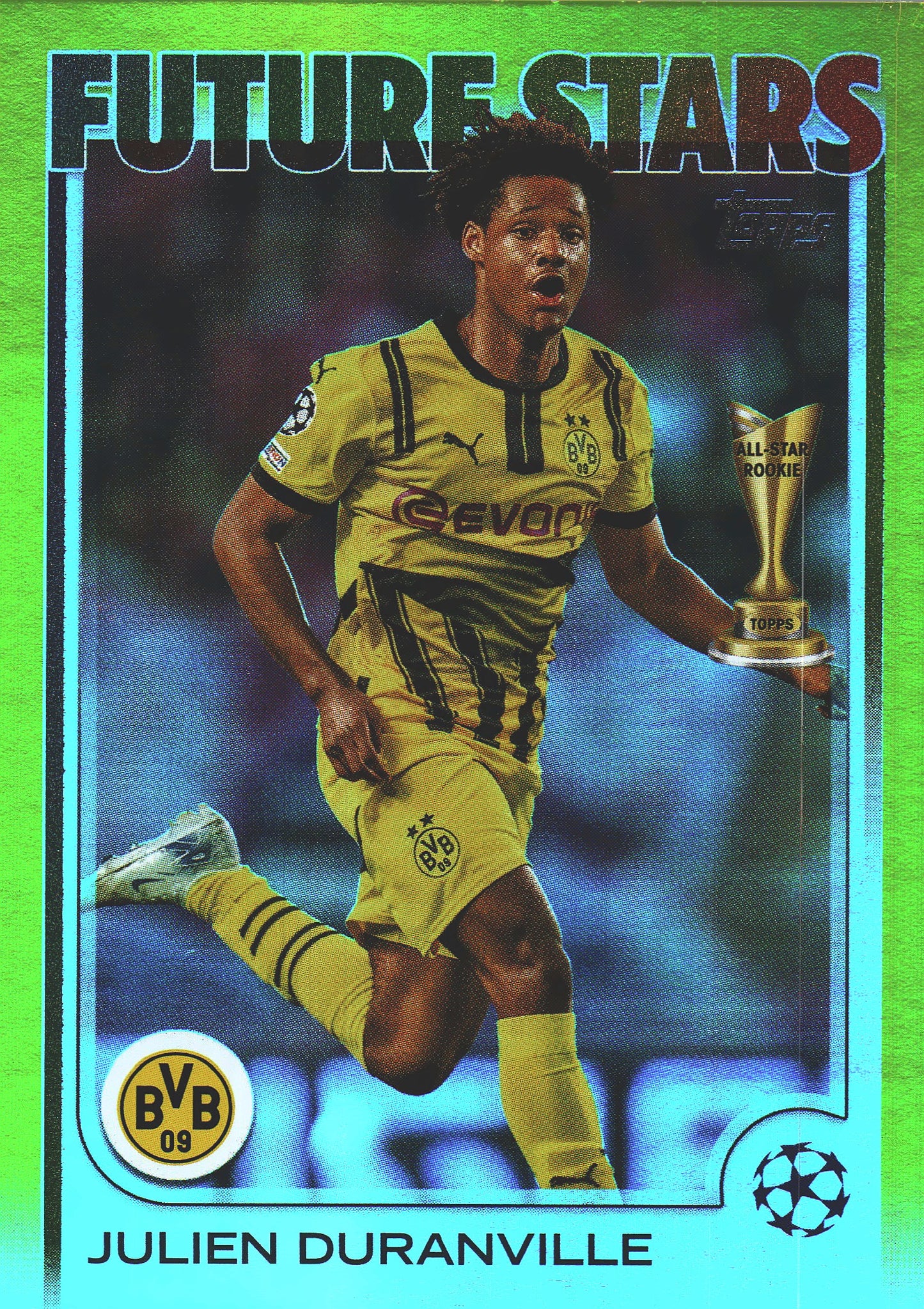 2024 Topps UCC Flagship Yellow /199 Julien Duranville #166 Borussia Dortmund
