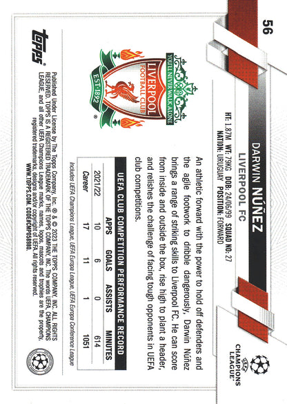 2022 Topps UCC Carnaval Darwin Nunez #56 Liverpool