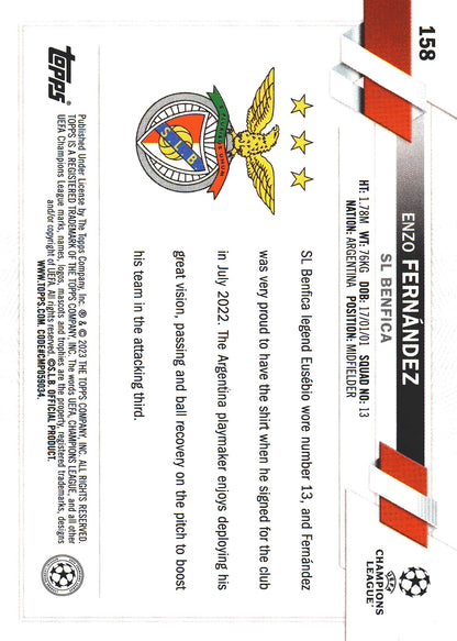 2022 Topps UCC Flagship Enzo Fernandez RC #158 Benfica