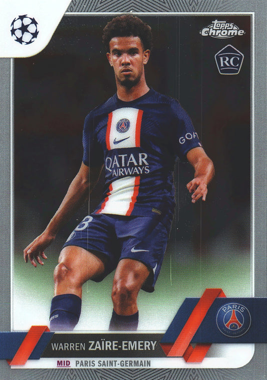 2022 Topps Chrome UCC Warren Zaire-Emery RC #135 Paris Saint-Germain