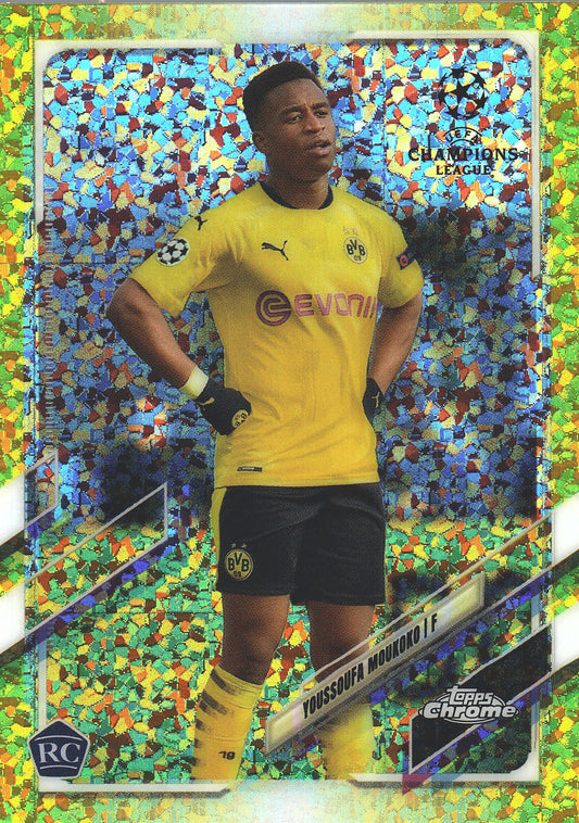 2020 Topps Chrome UCC Youssoufa Moukoko RC Yellow /299 #55 Borussia Dortmund