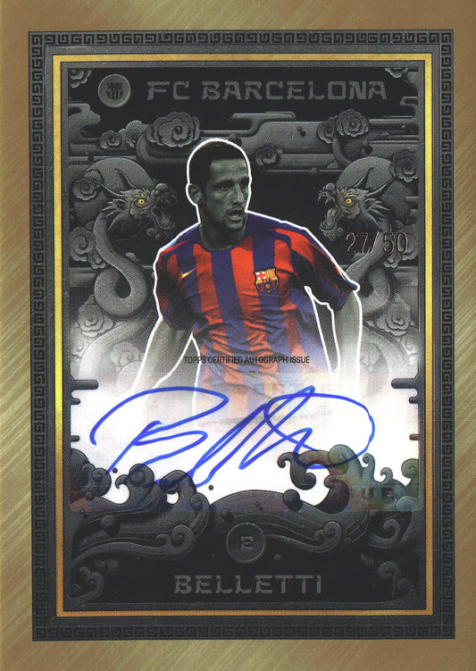 2023 Topps Barcelona Year Of Dragon Etched In Stone Auto /50 Juliano Belletti FC Barcelona