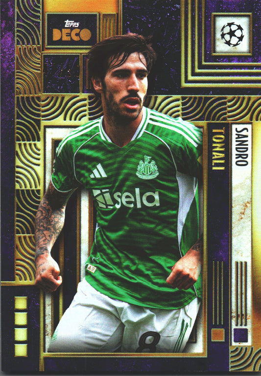 2025 Topps Deco UCC Purple /50 Sandro Tonali Newcastle United