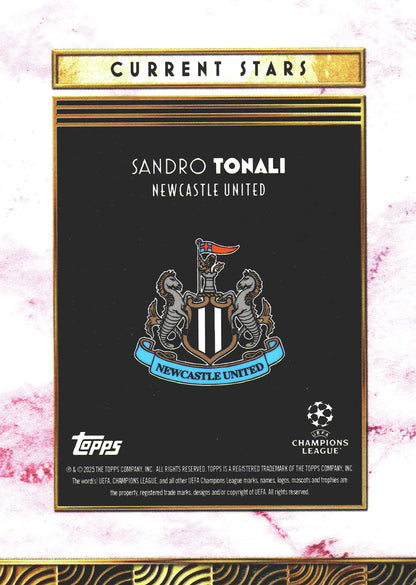 2025 Topps Deco UCC Purple /50 Sandro Tonali Newcastle United