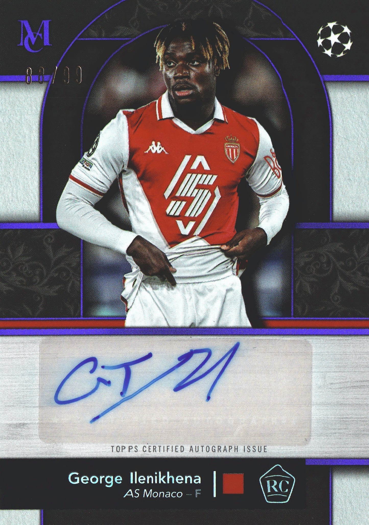 2024 Topps Museum UCC George Ilenikhena RC Autograph /99 #MRA-GI AS Monaco
