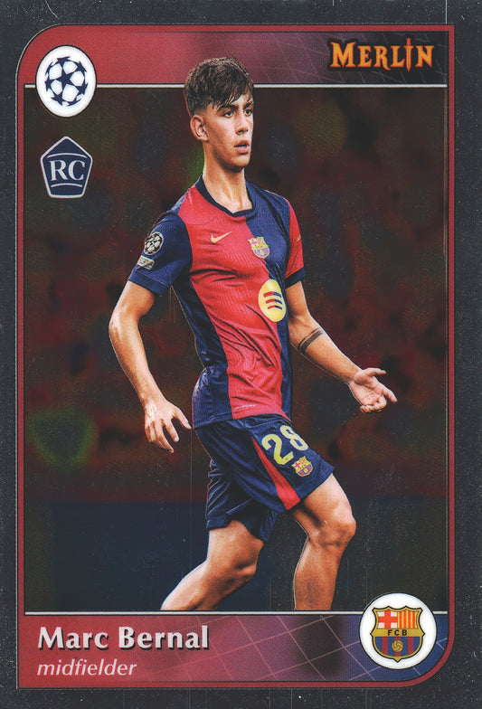 2024 Topps Chrome Merlin UCC Marc Bernal RC #28 FC Barcelona
