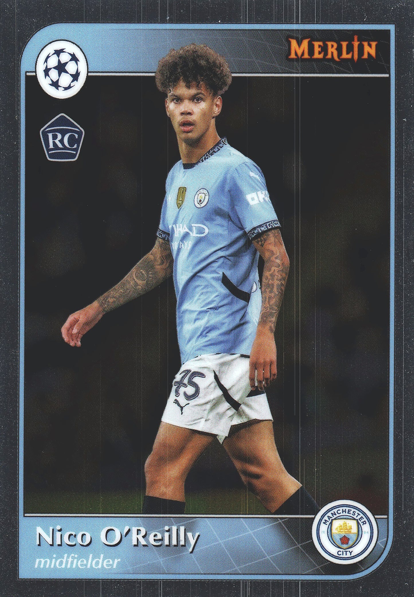 2024 Topps Chrome Merlin UCC Nico O'Reilly RC #56 Manchester City