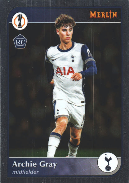 2024 Topps Chrome Merlin UCC Archie Gray RC #65 Tottenham Hotspur