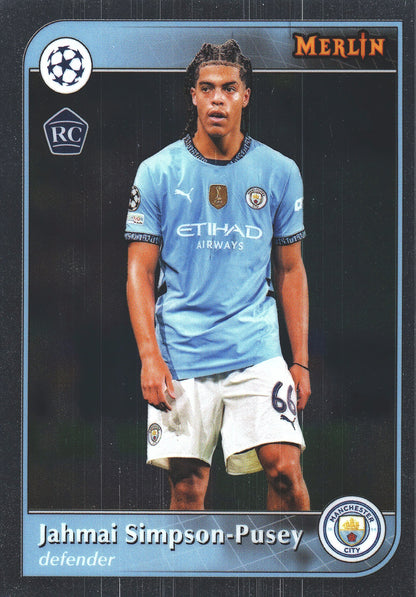 2024 Topps Chrome Merlin UCC Jahmai Simpson-Pusey RC #89 Manchester City