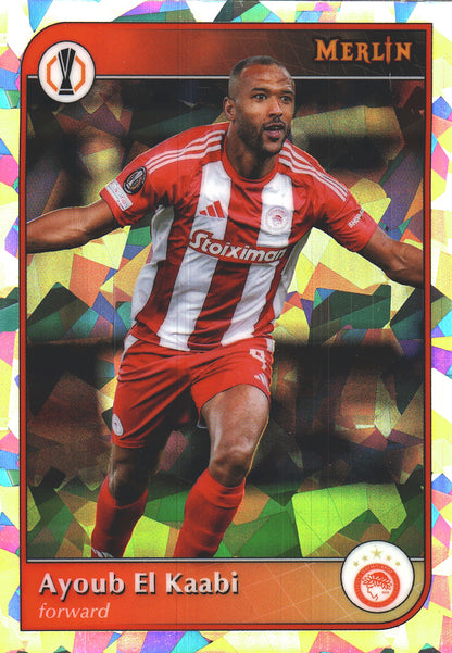 2024 Topps Chrome Merlin UCC Atomic Ayoub El Kaabi #129 Olympiakos