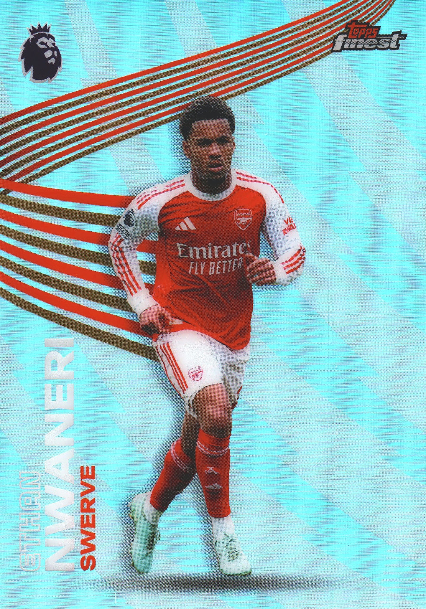 2025 Topps Finest UCC Swerve Ethan Nwaneri #SV-4 Arsenal FC