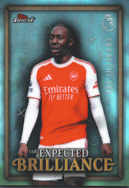 2025 Topps Finest UCC Brilliance Eberechi Eze #XB-3 Arsenal FC