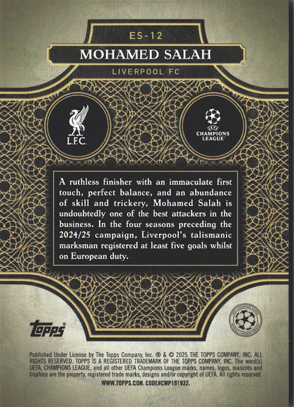 2024 Topps Chrome Merlin UCC Elite Society Mohamed Salah #ES-12 Liverpool