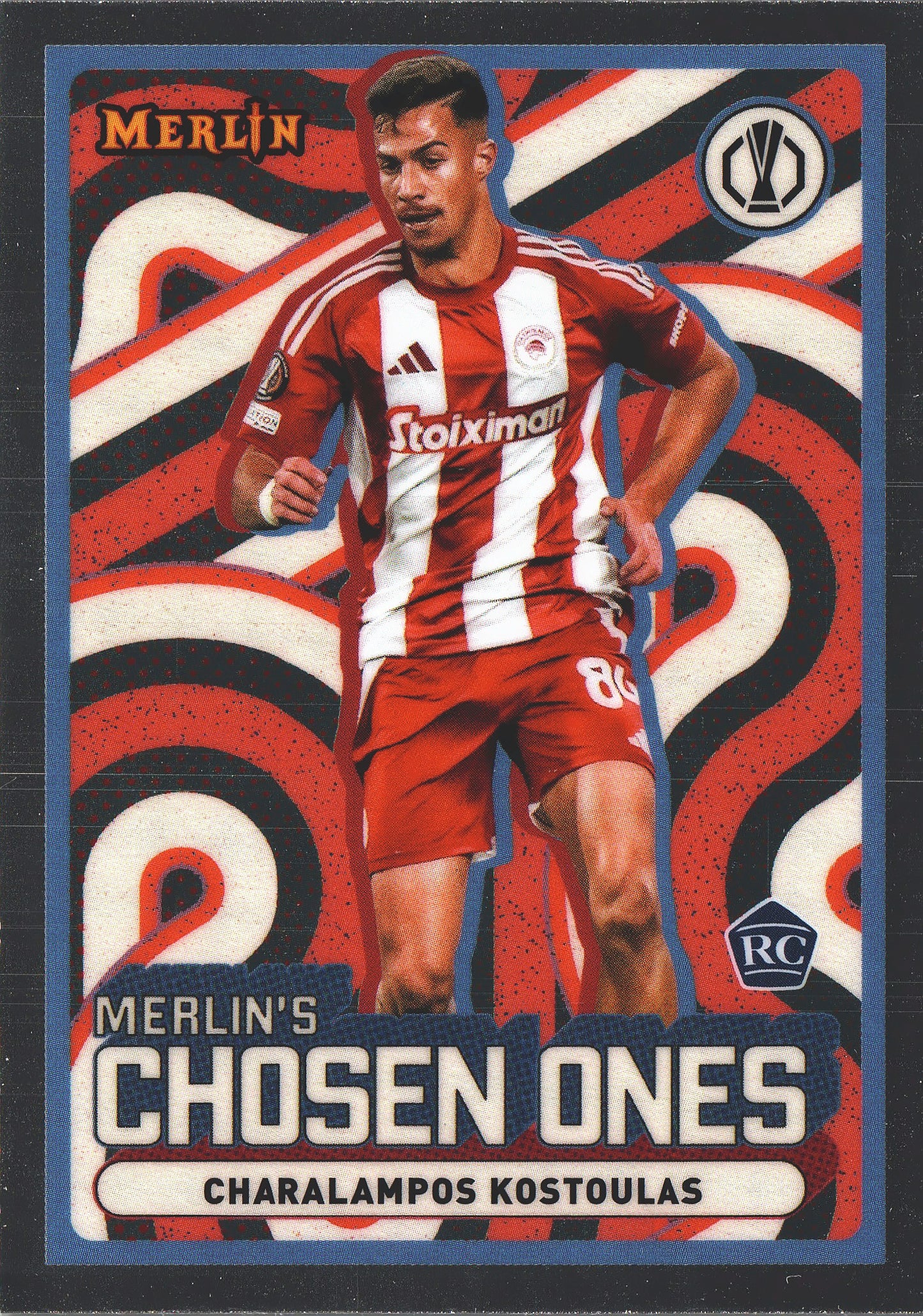 2024 Topps Chrome Merlin UCC Merlin's Chosen Ones Charalampos Kostoulas #MC-9 Olympiacos